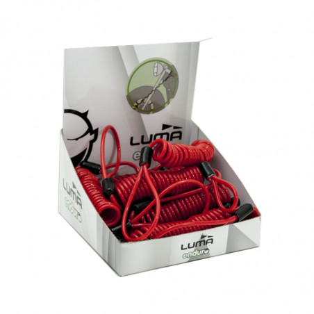 Masės išjungimo kabėlis Raudonas (killswitch) Luma Reminder spiral cable 150