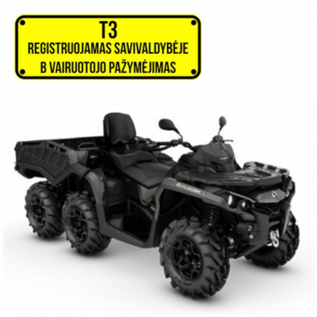 CAN-AM OUTLANDER MAX 6X6 1000 SIDE WALLS PRO+ T3B 2020 Keturratis (mini traktorius)
